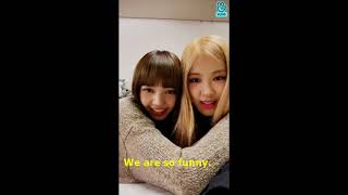 Blackpink V Live  Lisa and Rose  EngSub [upl. by Athelstan229]