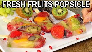 Homemade Fresh Fruit Popsicle  Natural Fruit Ice Cream [upl. by Malanie]