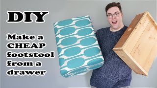 Make a cheap oversized footstool  DIY How to [upl. by Arreyt]