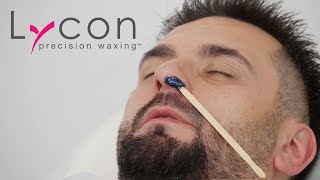 Depilacja nosa u mężczyzn woskiem LYCON MANifico Hot Wax [upl. by Akoyn]