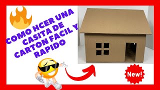 ✅Como Hacer una CASITA de CARTON FACIL y RAPIDO 2020  how to make a cardboard house [upl. by Heall]