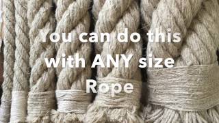 Hemp Rope End Finish with Twine  How To [upl. by Rimma]