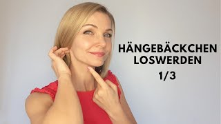 Hängebäckchen loswerden Kinnlinie definieren mit Gesichtsyoga 13 [upl. by Asilem]