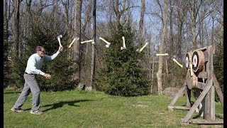 Throwing Axes  Homemade Science with Bruce Yeany [upl. by Ardnasal]