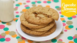 Chewy Salted Caramel Cookie Recipe  Cupcake Jemma [upl. by Tiffanle893]