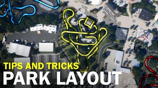 Planning Your Park Layout  Planet Coaster 1 and 2 Tutorial 1  Realistic Looking Parks [upl. by Llerroj]