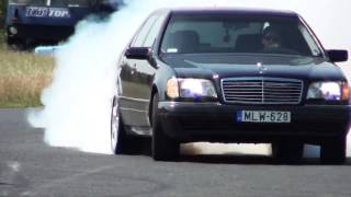 Mercedes S 600 V12 Biturbo 0270kmh acceleration and burnout  KO 860 [upl. by Onaireves]