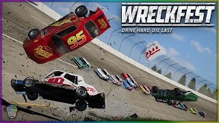 Lightning McQueen at Talladega  Wreckfest  NASCAR Legends Mod [upl. by Ruby]