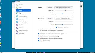 Headphones vs Computer speaker  checking audio settings in Zoom [upl. by Eillime]