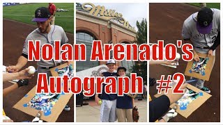 Nolan Arenado Signing Autographs Rejecting My Friend At Miller Park 8318 [upl. by Galligan]