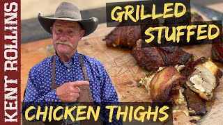 Grilled Stuffed Chicken Thighs [upl. by Mouldon]