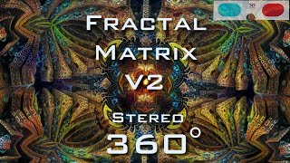 Fractal Matrix V2 360° stereoscopic  Mandelbulb 3D fractal VR 4K [upl. by Nadaha]