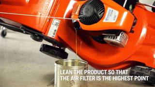 How to change oil in your Husqvarna lawnmower [upl. by Sidney]