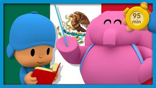 🏫 POCOYO AND NINA  Learn Spanish 95 minutes  ANIMATED CARTOON for Children  FULL episodes [upl. by Limemann]