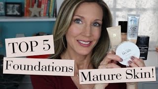 Top 5 Best Foundations for Mature Skin [upl. by Angelis]