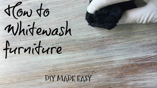 How to Whitewash furniture TutorialDIY made Easy® [upl. by Mchale]