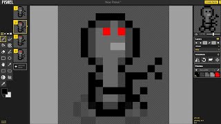 Pixel Art Animating a Robot in Piskel [upl. by Arley]