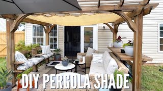 UNDER 100 RETRACTABLE PERGOLA SHADE DIY [upl. by Hasila]