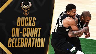 Milwaukee Bucks Celebrate First Finals Win in 50 Years 🎉 [upl. by Socin474]