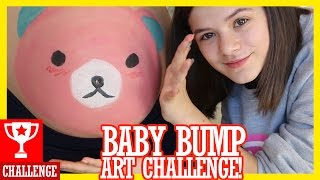 BABY BUMP PAINTING CHALLENGE  KITTIESMAMA [upl. by Good699]