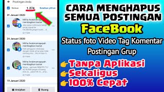 Inilah cara menghapus semua postingan di fb dengan cepat lewat HP [upl. by Winters175]