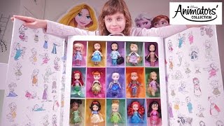 JOUET Coffret poupées Disney Animators miniatures  Unboxing Disney Animators Dolls [upl. by Sutsuj]