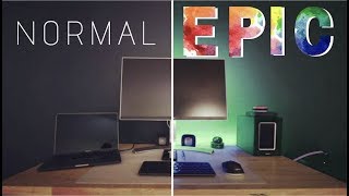 EASY to Install RGB Light Strips for an EPIC Desk Setup [upl. by Combe517]