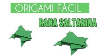 Rana de papel que salta  Origami para niños [upl. by Iel]