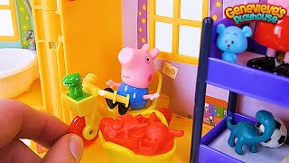 ♥PEPPA PIG♥ gets a new toy House in this Kids Learning Video [upl. by Amato188]