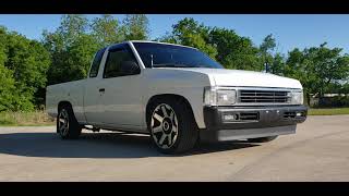 Nissan hardbody belltech lowering kit walk around d21 [upl. by Nivle]