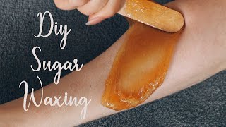 DIY Sugar Waxing Tutorial  Natural Hair Removal [upl. by Katsuyama368]