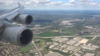 KLM 747400  Beautiful Afternoon landing at Chicago Ohare [upl. by Nnazus20]