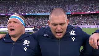 Scotlands First National Anthem at Rugby World Cup 2019 [upl. by Barbe]