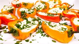 Stuffed Mini Sweet Peppers Recipe [upl. by Kinnard427]