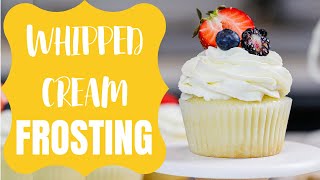 Stabilized Whipped Cream Frosting with Cream Cheese  CHELSWEETS [upl. by Glassco]