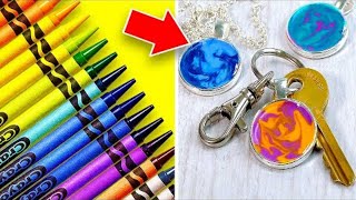 19 Colorful Crayon Crafts [upl. by Faria562]