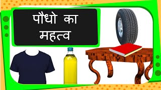 Science  Uses of Plants  Hindi [upl. by Antipus]