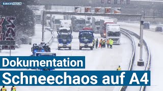 Dokumentation Schneechaos auf der A4 am 8 Februar 2021 [upl. by Enilegna112]