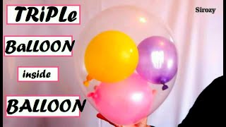 Balloons Inside Balloon  How To Put Multiple Balloons In Balloon  Balloon Decoration Ideas [upl. by Melquist]