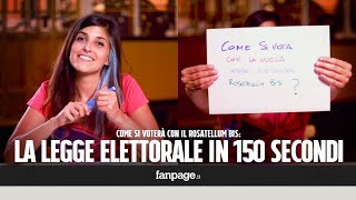 Come si voterà con il Rosatellum bis la legge elettorale spiegata in 150 secondi [upl. by Nart]