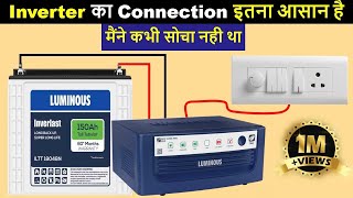 Inverter Connection for Home  how to do Luminous inverter connection  Electrical Technician [upl. by Silvio]