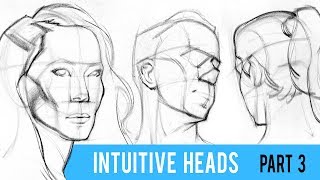 Intuitive Portrait Sketching with the Loomis Method  Part 3 [upl. by Dael185]