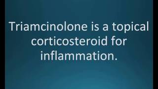 How to pronounce triamcinolone Kenalog Memorizing Pharmacology Flashcard [upl. by Alleb]