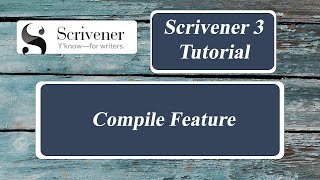 Scrivener 3 for Windows Compile Tutorial [upl. by Nomae]