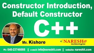 Constructor Introduction Default Constructor in C  C  Tutorial  Mr Kishore [upl. by Disario]