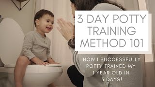 3 DAY POTTY TRAINING METHOD 101  How I Successfully Potty Trained My 1 Year Old in 3 Days [upl. by Trinatte747]