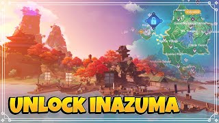 Unlock INAZUMA Map 20 Update  Genshin Impact [upl. by Nolaf401]