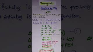 change in enthalpy derivationThermodynamicsclass11th [upl. by Pryce329]