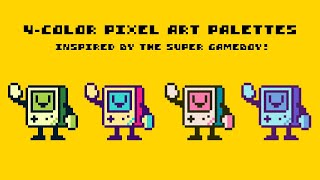 Creating 4Color Pixel Art Palettes inspired by the SUPER GAMEBOY [upl. by Lina]