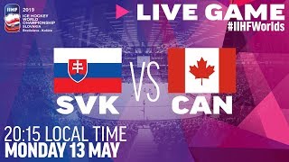 Slovakia vs Canada  Full Game  2019 IIHF Ice Hockey World Championship [upl. by Lombardy305]